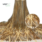 Bordir Mesh Applique 3D Bunga Renda Payet Kain Untuk Gaun Pesta Pernikahan