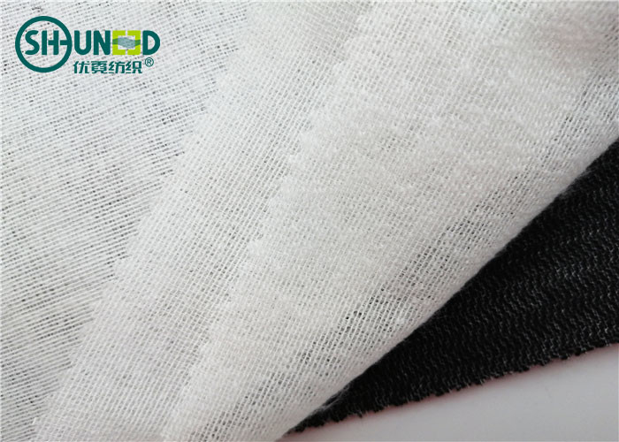 50% Polyester 50% Viscose Woven Fusible Interlining Brushed 90cm 150cm Untuk Setelan / Mantel